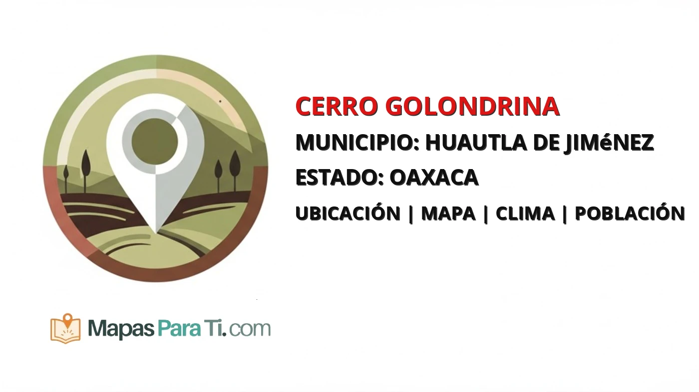 Mapa y datos de Cerro Golondrina, Huautla de Jiménez, Oaxaca