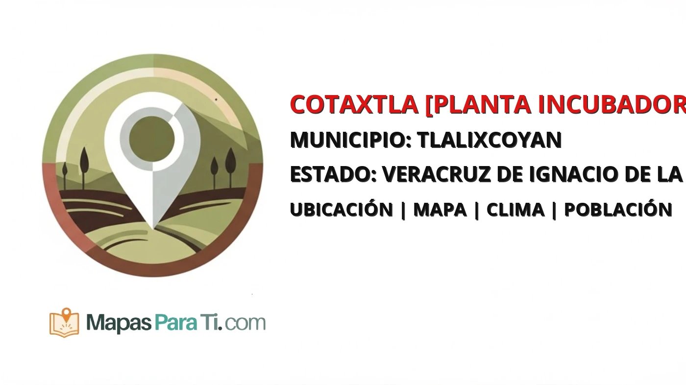 Mapa y datos de Cotaxtla [Planta Incubadora], Tlalixcoyan, Veracruz de Ignacio de la Llave