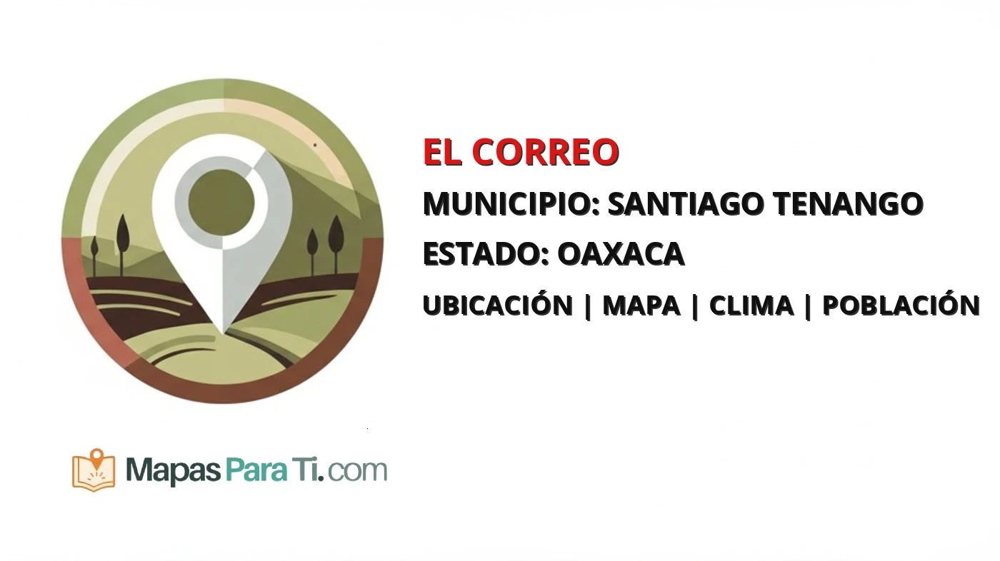 Mapa y datos de El Correo, Santiago Tenango, Oaxaca