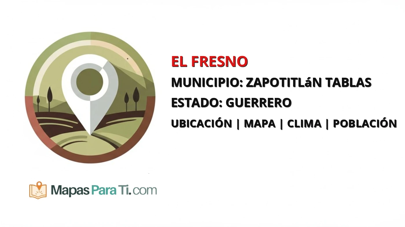 Mapa y datos de El Fresno, Zapotitlán Tablas, Guerrero