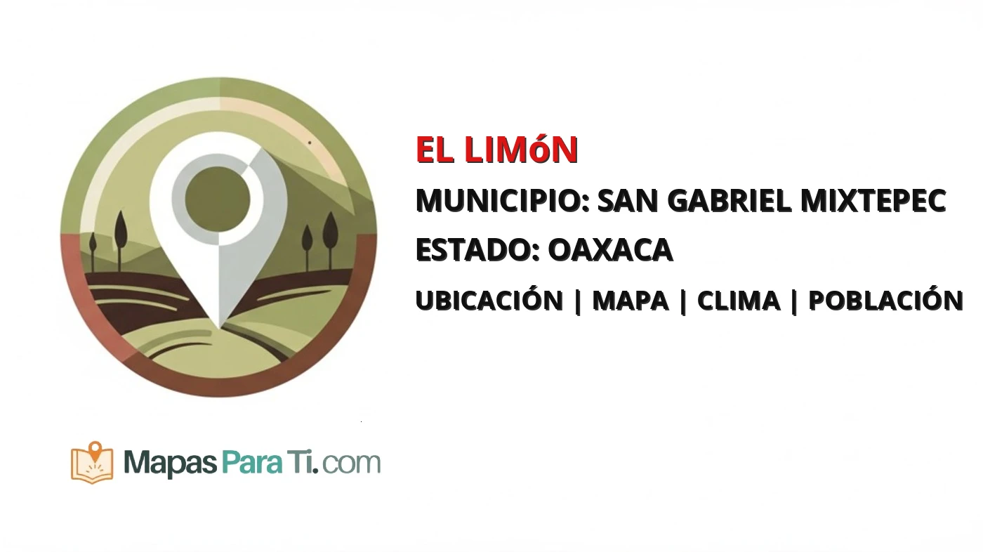 Mapa y datos de El Limón, San Gabriel Mixtepec, Oaxaca