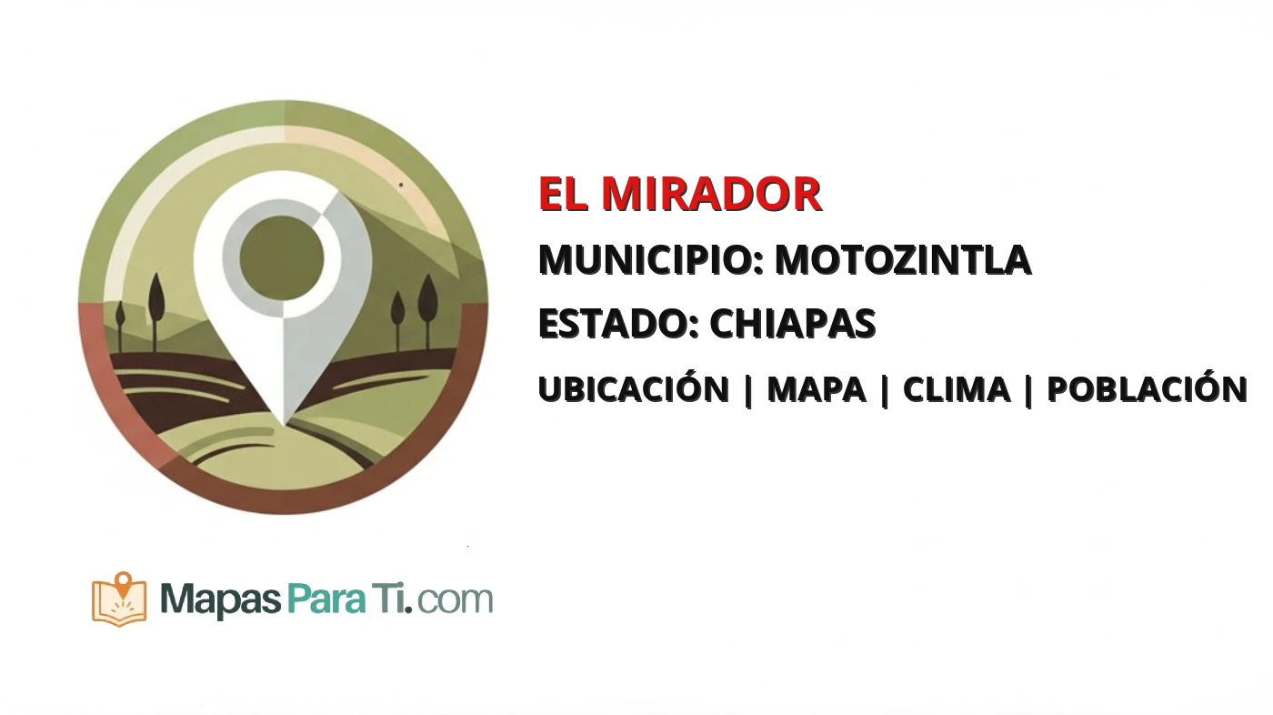 Mapa y datos de El Mirador, Motozintla, Chiapas