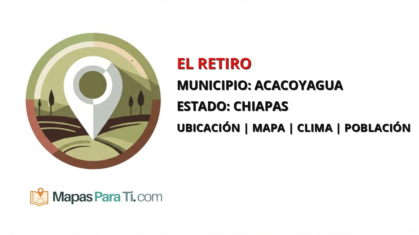 Mapa y datos de El Retiro, Acacoyagua, Chiapas