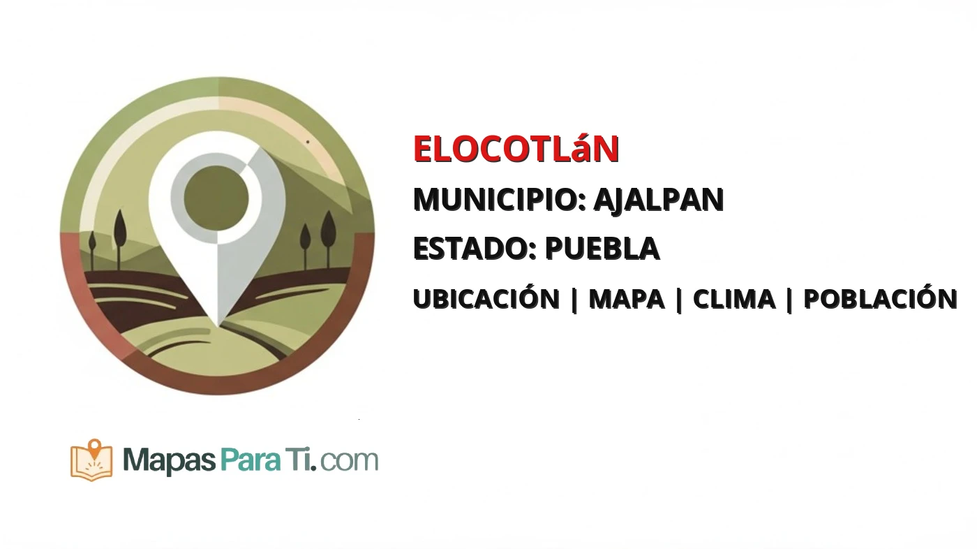 Mapa y datos de Elocotlán, Ajalpan, Puebla