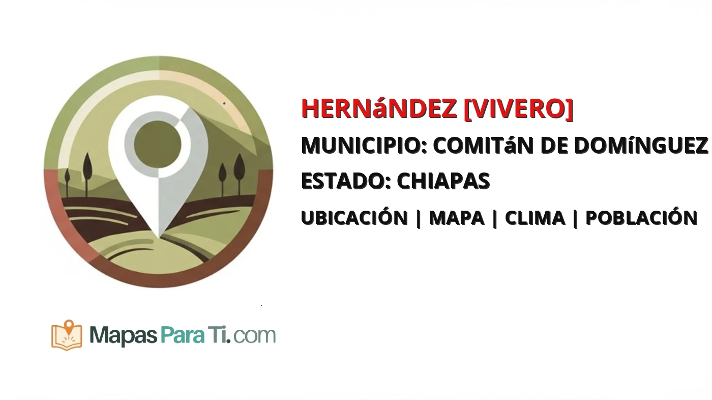 Mapa y datos de Hernández [Vivero], Comitán de Domínguez, Chiapas