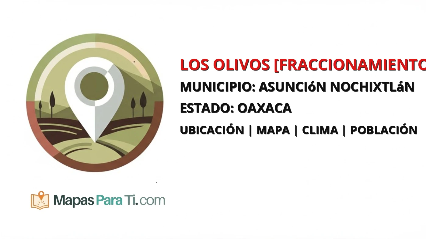 Mapa y datos de Los Olivos [Fraccionamiento], Asunción Nochixtlán, Oaxaca