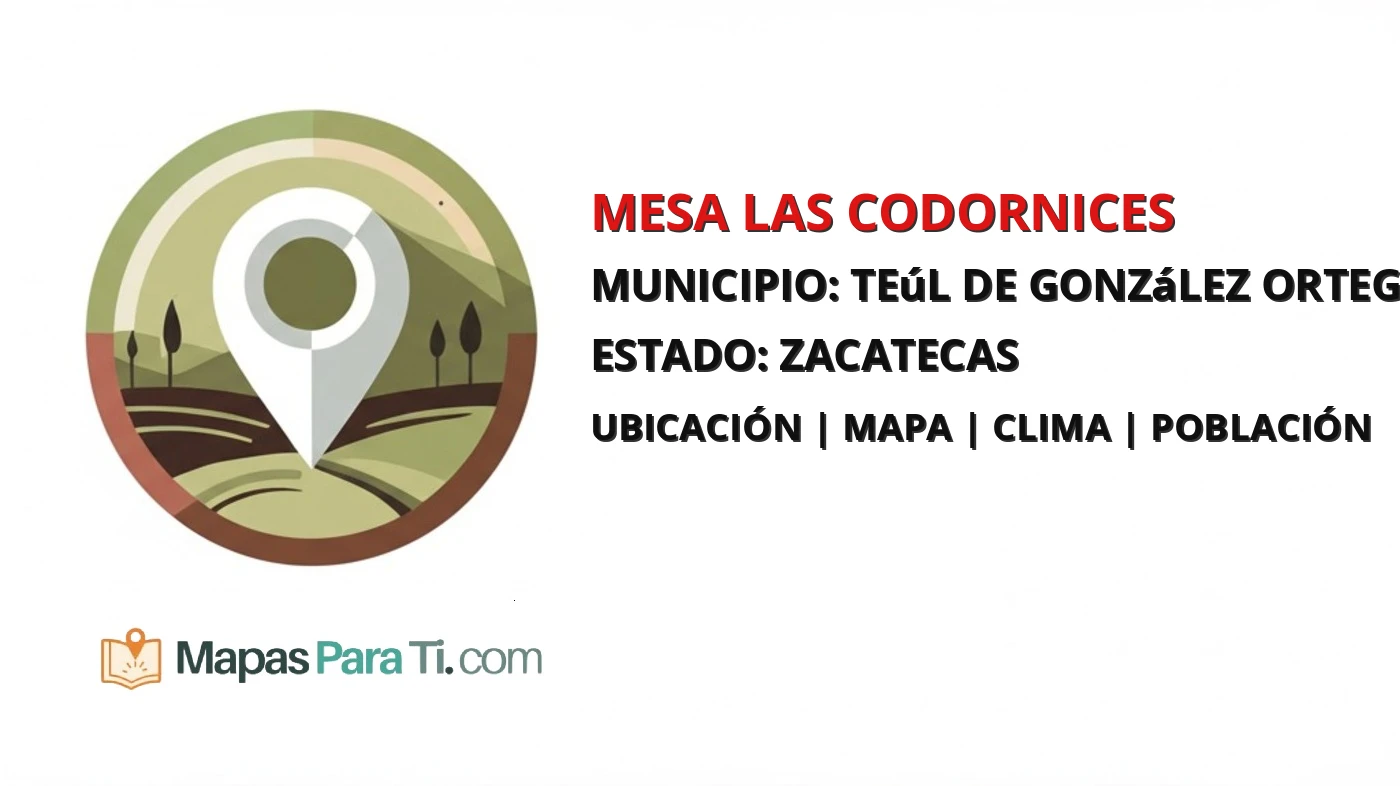 Mapa y datos de Mesa las Codornices, Teúl de González Ortega, Zacatecas