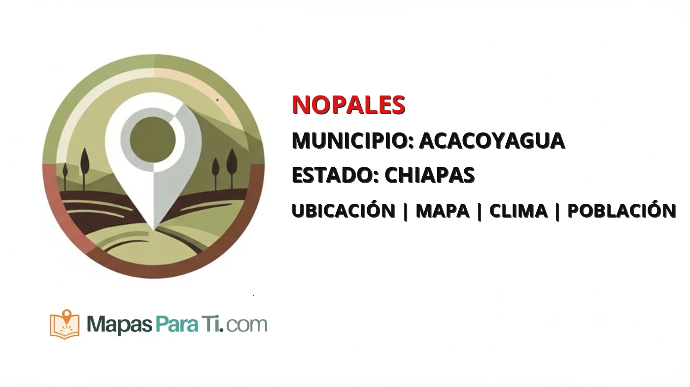 Mapa y datos de Nopales, Acacoyagua, Chiapas