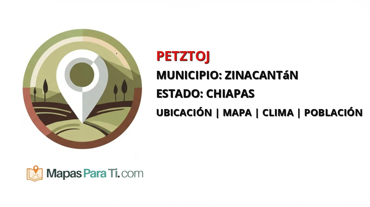 Mapa y datos de Petztoj, Zinacantán, Chiapas