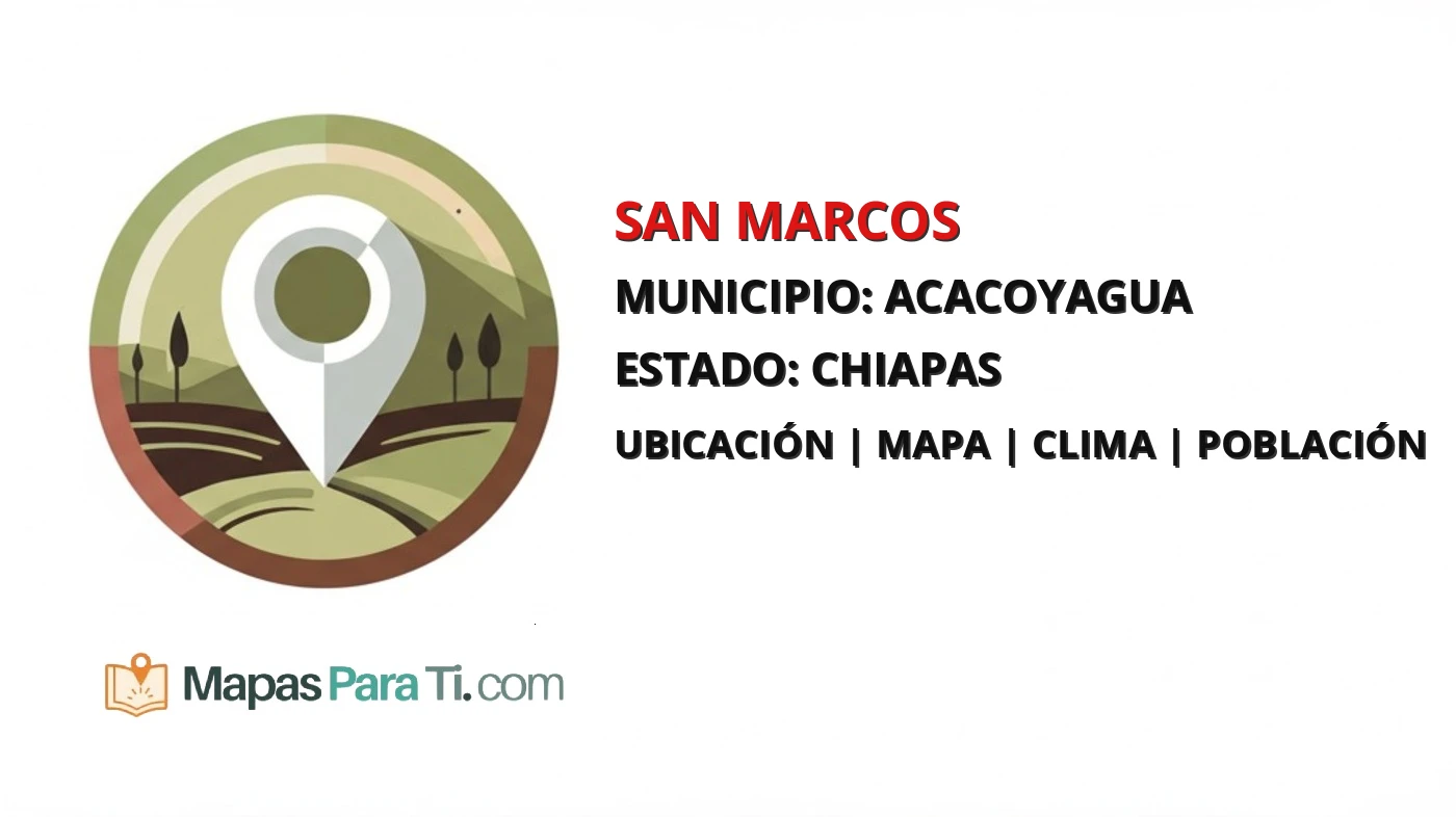 Mapa y datos de San Marcos, Acacoyagua, Chiapas