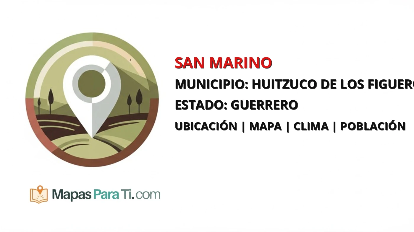 Mapa y datos de San Marino, Huitzuco de los Figueroa, Guerrero