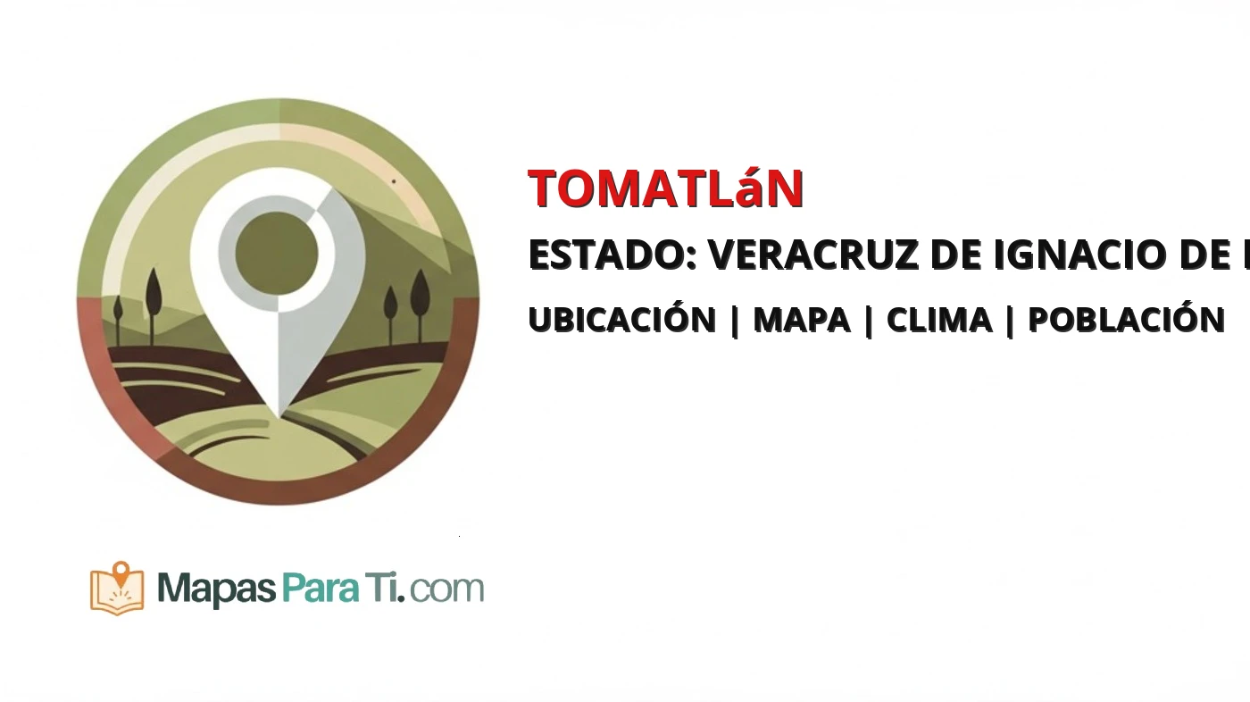 Mapa y datos del municipio de Tomatlán, Veracruz de Ignacio de la Llave