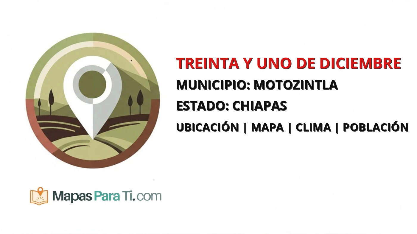 Mapa y datos de Treinta y Uno de Diciembre, Motozintla, Chiapas